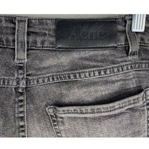 ACNE Jeans Needle Pavement BLACK Women's Jeans Tapered Stretch 26x28 Measured - Picture 4 of 11
